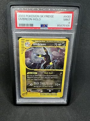 2003 Pokemon Skyridge H30 Umbreon Holo Rare Pokemon TCG Card PSA 9 • $1799.99