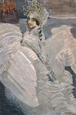 Oil Painting Repro Mikhail Alexandrovich Vrubel Swan Princess • $99