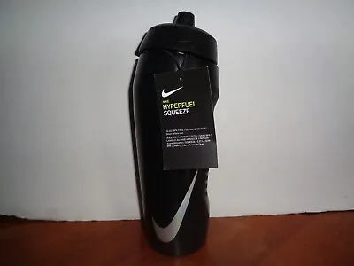 $19.95 • Buy Brand New Nike Hyperfuel Squeeze Grip Leakproof Water Bottle 24oz Black NWT
