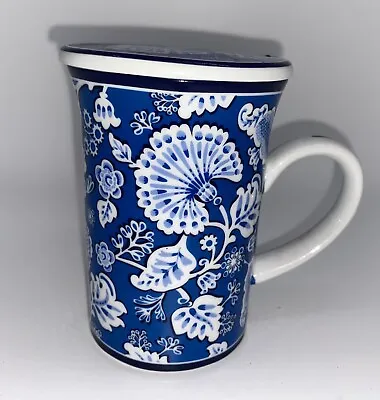 Vera Bradley BLUE LAGOON Mug Cup With Lid Tea • $15.99