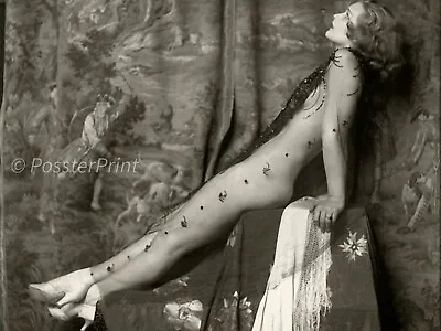 Vintage 1920s  Photo  8x10in  - Ziegfeld Follies - Flapper Girl -#58 • $10.61