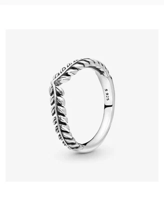 $15 • Buy Pandora Wheat Grains Wishbone Ring Sz 54