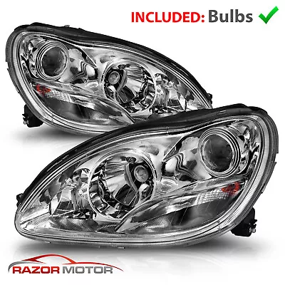 2000-2006 Projector Chrome Headlights For Mercedes Benz S-Class W220 • $267.85