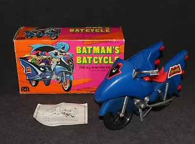 Mego 8  Boxed Accessory 1974 WGSH Batman Batcycle Blue Batmobile Variant Orange • $229.94