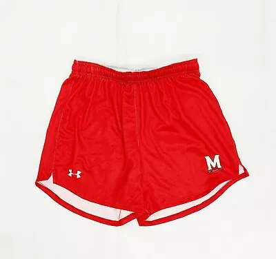 Under Armour Maryland Terrapins Primetime 5  Lacrosse Short Womens S Red UJLSP1W • $28.49