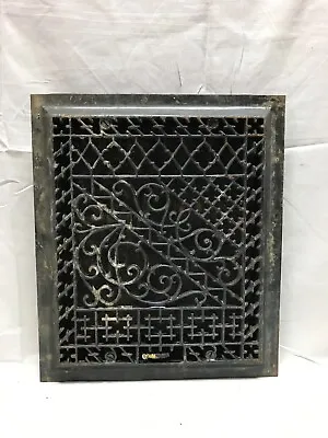 Antique Cast Iron Heat Grate Wall Register 10x12 Decorative Vintage Old 849-23B • $89