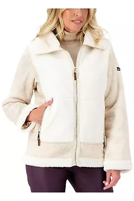 Koolaburra By UGG Faux Suede Jacket With Sherpa Trims Cream • $43.99