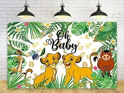$27.89 • Buy Baby The Lion King Backdrop For Gender Reveal Party Decorations, Oh Baby 