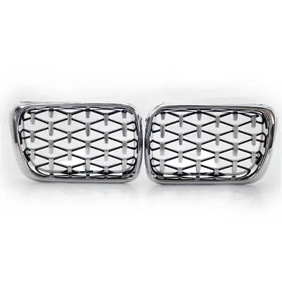 Chrome Diamond Style Front Grill Kidney Grille For BMW 3 Series E36 M3 1997-1999 • $36.99