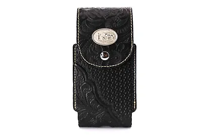 Western Cowboy Prayer Black Leather Phone Holster Magnetic Fit Phone 6x3'' • $17.99