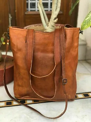 Women's Handbag Vintage Leather Tote Purse Shoulder Crossbody Shopper Casual Bag • $40.32