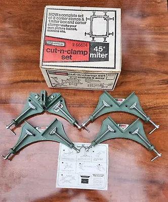 Vintage Sears Craftsman 45 Degree Miter Cut -N-Clamp Set  66614 Piece W/Box NOS  • $28