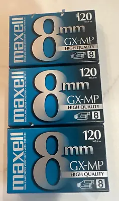 Maxell 8 P6-120 GX Camcorder Videotape Sealed 3 8 Mm GX-MP Tapes • $20