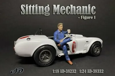 SITTING MECHANIC FIGURE I AMERICAN DIORAMA 38232 1/18 Scale Accessory • $10.34