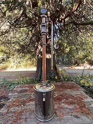 Copper Moonshine Still 2  Inch Reflux Column With Gin Basket • $529.95