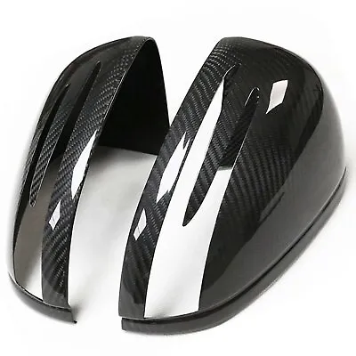 Gloss Real Dry Carbon Fiber Side Mirror Cap Cover Fits 13-20 R231 SL550 SL63 450 • $173