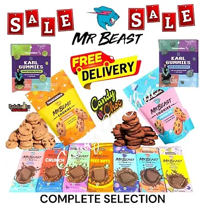 MR BEAST Chocolate Feastables Bar Gummies All Flavours Plant Vegan Cookies USA • £6.99
