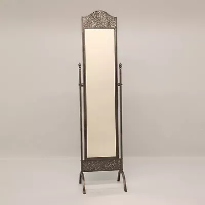 2510 - Gunmetal Silver Cheval Mirror • $219