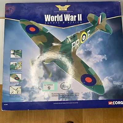 £135 • Buy Corgi Aviation 1/32 Supermarine Spitfire MkIA X4590/PRF 609 Sqn RAF- AA33901
