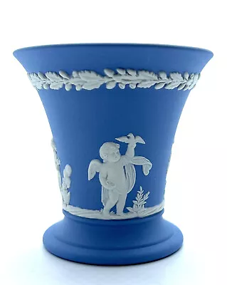 Wedgwood Blue Jasperware Posy Vase - Made In England • $60