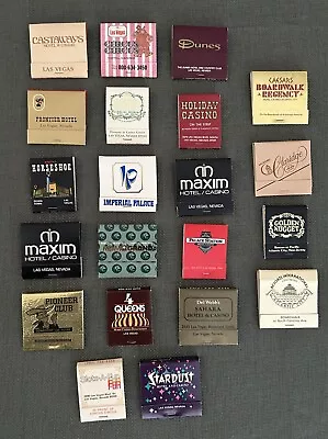 VINTAGE LAS VEGAS & ATLANTIC CITY CASINO MATCHBOOKS Unstruck/Unused.  LOT OF 21. • $9.50