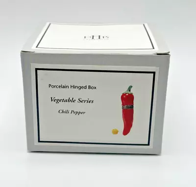 PHB Porcelain Hinged Box Chili Pepper With Sun Trinket Midwest 34555 ~ New • $36.90