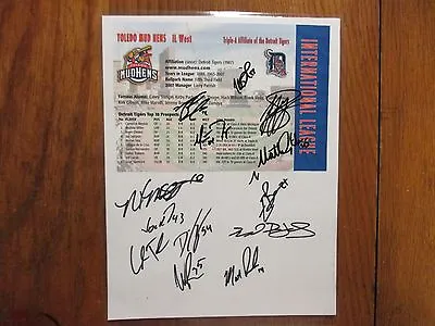 2007 Toledo Mud Hens  Signed Page(13 Signed-JAIR JURRJENS/MATT YOYCE/JEFF LARISH • £32.16