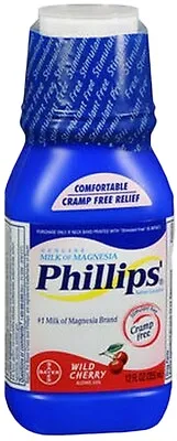 Phillips Milk Of Magnesia WILD CHERRY 12oz  For Constipation ^ • $14.95