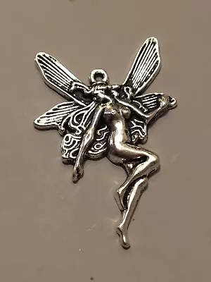 5pcs Large Tibetan Silver Dancing Fairy Pagan Charms For Diy Pebeo Resin Enamel • £2.80