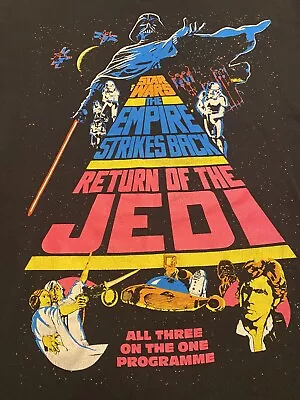 Vintage Star Wars Shirt Mens Large Empire Strikes Back Return Of The Jedi RARE • $22