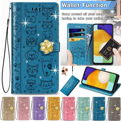 $15.88 • Buy For Samsung S23 S21FE A13 A23 Bling Glitter Flip Leather Wallet Stand Case Cover