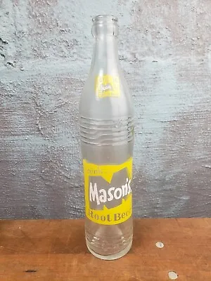 Mason's Root Beer (White-Yellow) ACL Soda Bottle Rare 16oz. Size Chicago ILL. • $24.95