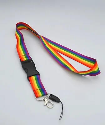 £3.60 • Buy Rainbow Stripe Lanyard Neck Strap For Camera /Mobile Phone/MP3 Or Similar Item 