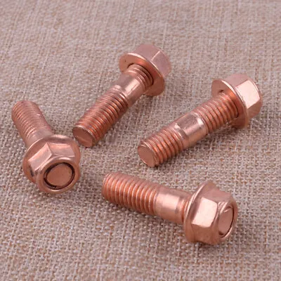 4pc M10 1.5 Threaded Bolts Turbo Studs Flange Nuts Fit For T3 T4 T5 Turbocharger • $11.23