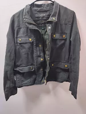 J. Crew Relaxed Boyfriend Field Jacket Utility Jacket Medium Cotton Canvas • $35