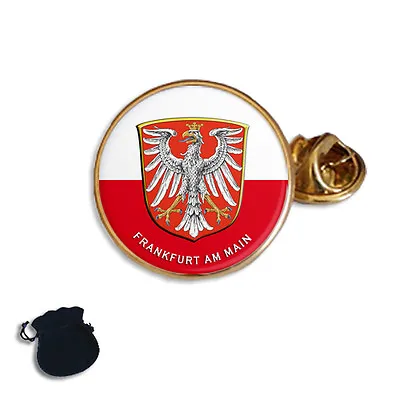 Frankfurt Am Main City Flag Coat Of Arms Germany  Enamel Lapel Pin Badge Gift • £5.49