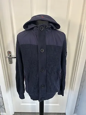 Musto Navy Knit Button Up Sailing Cardigan Size Large • £19.99