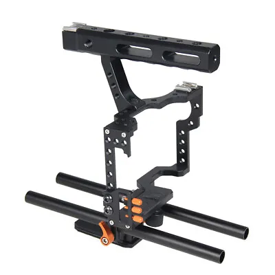 £77.03 • Buy DSLR Rod Rig Camera Video Stabilizer Cage+Handle Grip For   A7 A7R A7S #1