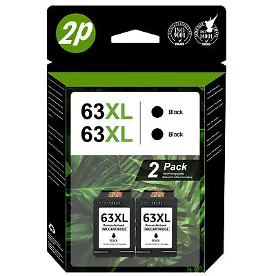 2PK 63XL Black Ink Cartridge For HP Envy 4520 4520 Officejet 3830 4650 5220 5258 • $22.19