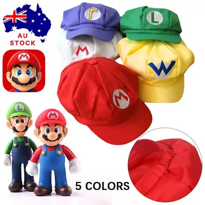 Super-Mario Bros Hat Mario Luigi Wario Waluigi Cap Costume Cosplay Outfit Hat • $11.59