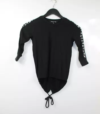 Adam + Yve Girls Plain Black Long Sleeve Casual Fish Tail T-Shirt Size 4 • $23.50