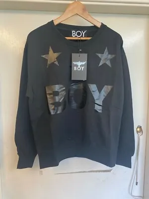 £16 • Buy Boy London Tri Star Blk On Blk Unisex Sweatshirt Designer Vintage Punk 