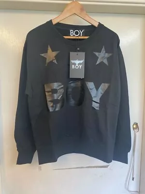 £16 • Buy Boy London Tri Star Blk On Blk Unisex Sweatshirt Designer Vintage Punk 