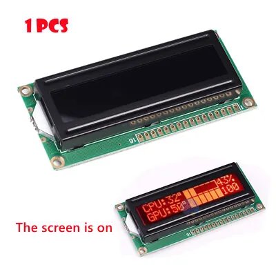 £8.23 • Buy 16x2 Dot Matrix Character LCD Display Screen Module Red Text On Black 5V 1602A