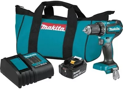 Makita Brushless 18V Drill Driver Combo Kit Lithium-Ion Cordless Charger Bag NEW • $129.41