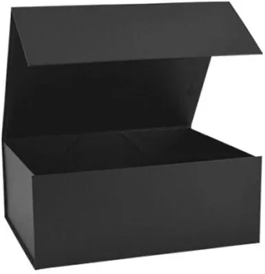 Quality Luxury Black Gift Box Flat Pack Magnetic Box Snap Shut Large 28w X 22d • £4.50