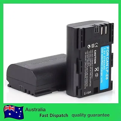 2750mAh LP-E6 LP E6 LPE6 Battery For Canon 5D Mark II III IV 80D 70D 60D 6D • $33.90