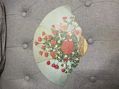 Vintage Funeral Home Fold Out Fan Floral Illinois Robert N Smith Nashville • $25