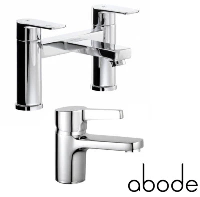 £29.98 • Buy High Quality Modern Chrome Bath Filler & Basin Mixer Tap Bathroom 1/4 Turn Lever