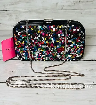 NEW Kate Spade Tonight Sequins Multicolor Clutch Crossbody PXR00277 • $114.50